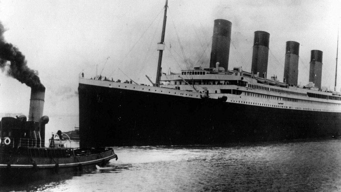 The British liner Titanic sails out of Southampton, England, at the start of its doomed voyage on April 10, 1912.