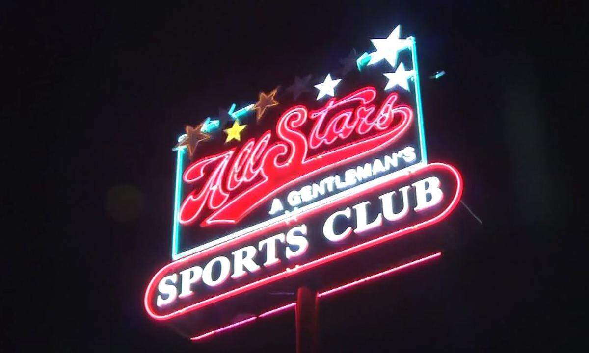 The sign for AllStars Gentleman's Club along Interstate 10 in San Antonio.