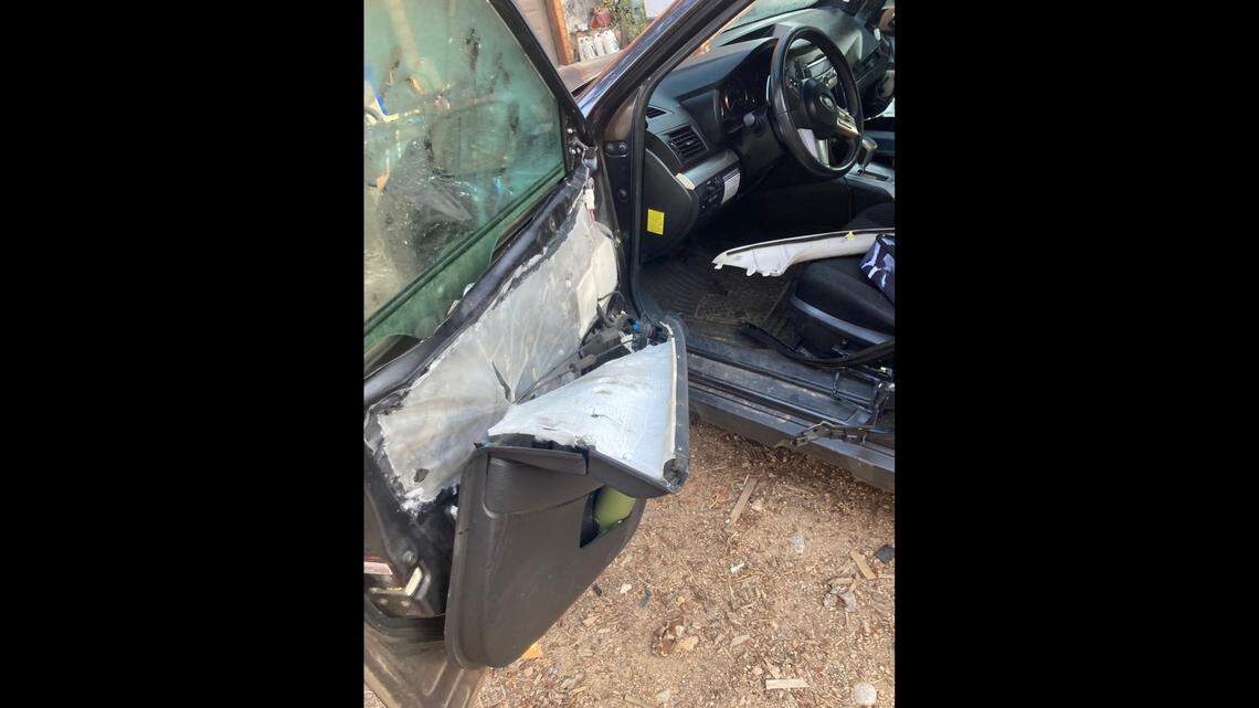 A bear broke into a car in Colorado and caused a lot of damage, photos show.