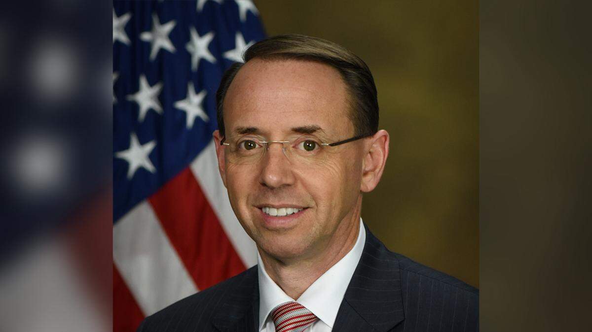U.S. Deputy Attorney General Rod Rosenstein