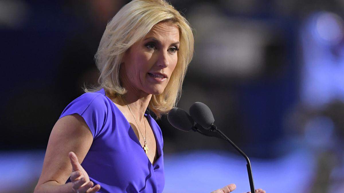 Conservative political commentator Laura Ingraham speaks during the third day of the Republican National Convention in Cleveland in 2016. Senator Murkowski of Alaska was the one Republican senator to vote against advancing Brett Kavanaugh’s Supreme Court nomination, prompting Ingraham to muse about running against her.