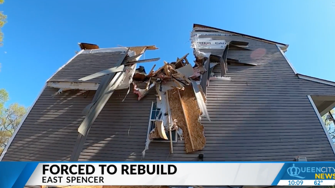 A Realtor showing a home discovered that it had been heavily damaged by a tree that a man had chopped down, a North Carolina police chief said.