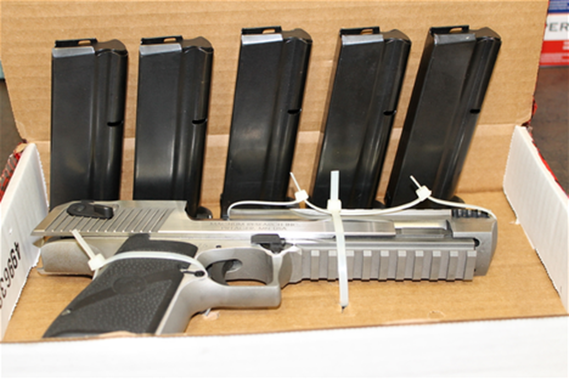 Handgun and ammunition seized from Patrick’s Winter Haven, Florida, home on Wednesday, according to deputies.