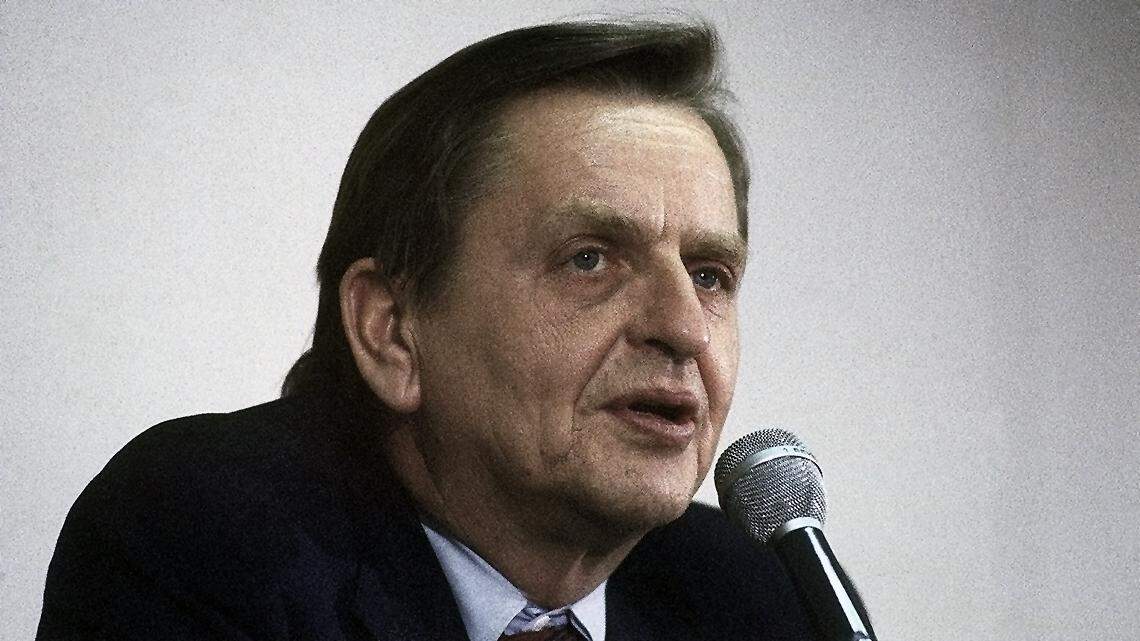Olof Palme special U.N envoy to the Middle East; leader of Sweden?s Social Democratic Party speaking in 1980. (AP Photo)