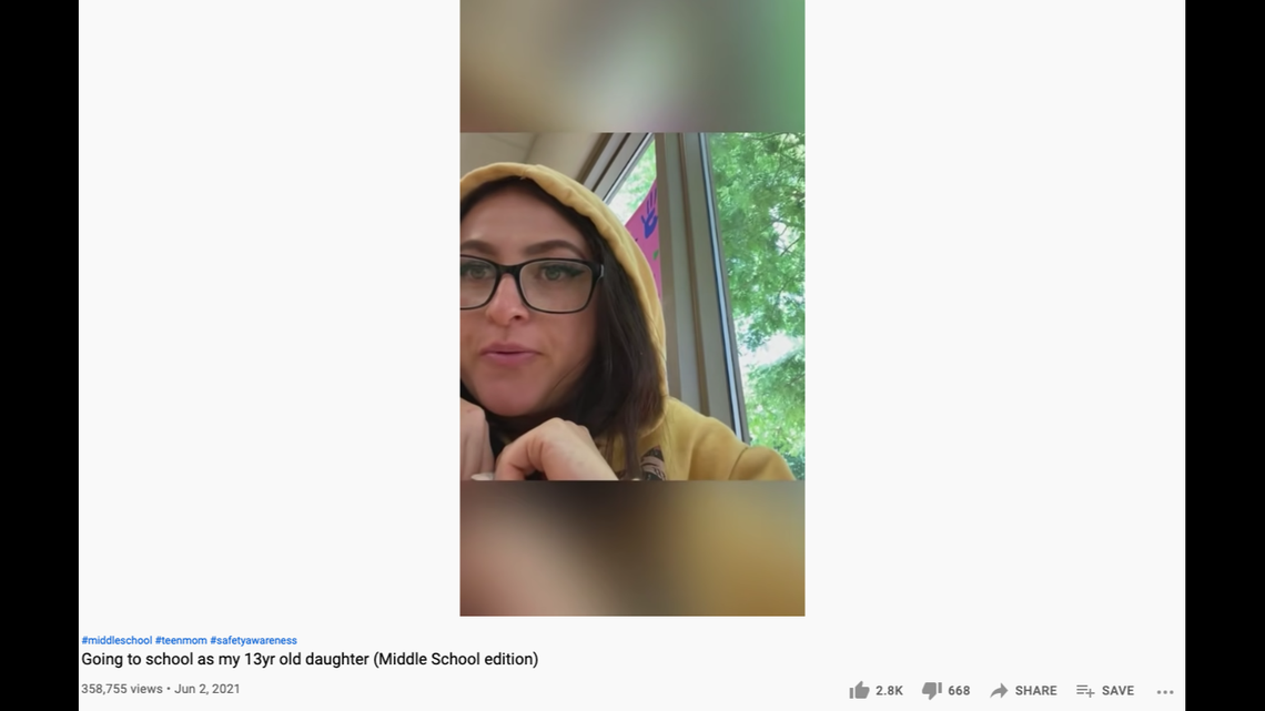 Casey Garcia says she posed as her daughter at a San Elizario, Texas, middle school to prove a point about security and mass shootings. The mom was arrested. Screengrab from Casey Garcia on YouTube.