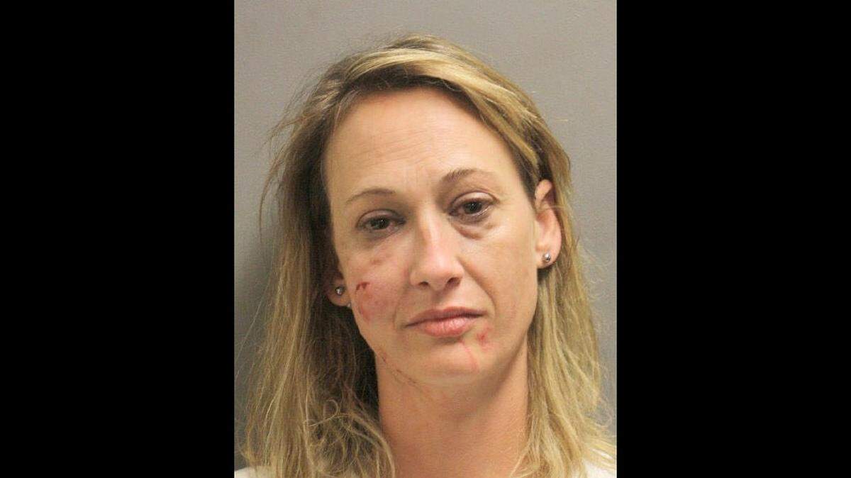 Jessica Collins, 41, is accused of biting a chunk of another woman's nose off after a night of drinking near Houston.