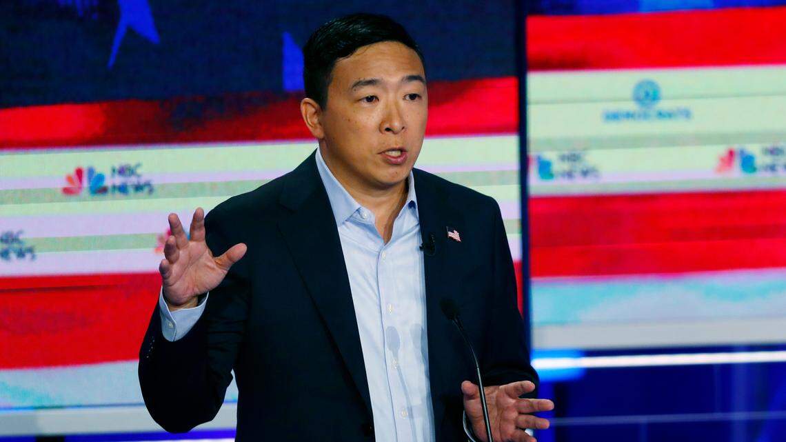 Andrew Yang says mic was cut during Democratic debate, but NBC denies muting him
