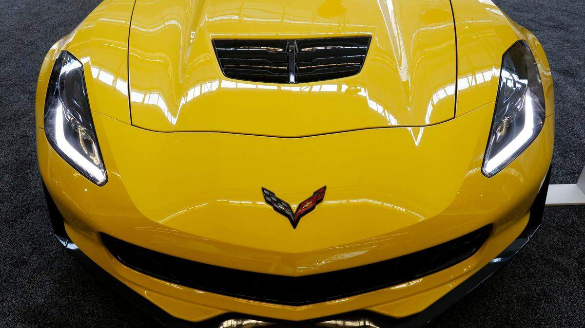 A 2018 Chevrolet Corvette Z 06 Coupe on display at the Pittsburgh Auto Show. Indianapolis, Indiana, officers arrested two drivers drag racing in a Mustang and a Corvette, one of whom was high on marijuana, drunk and had a bag of synthetic urine in the Corvette, state police said Thursday.