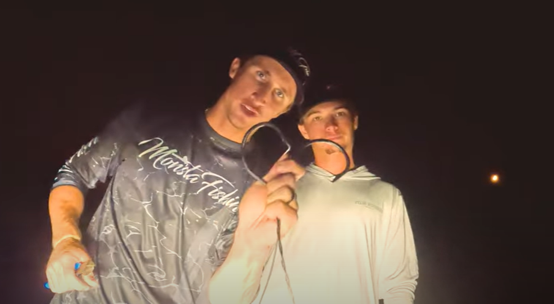 Per company tradition, the newlyweds get to keep the hooks that gained them entrance to the 10-foot club.