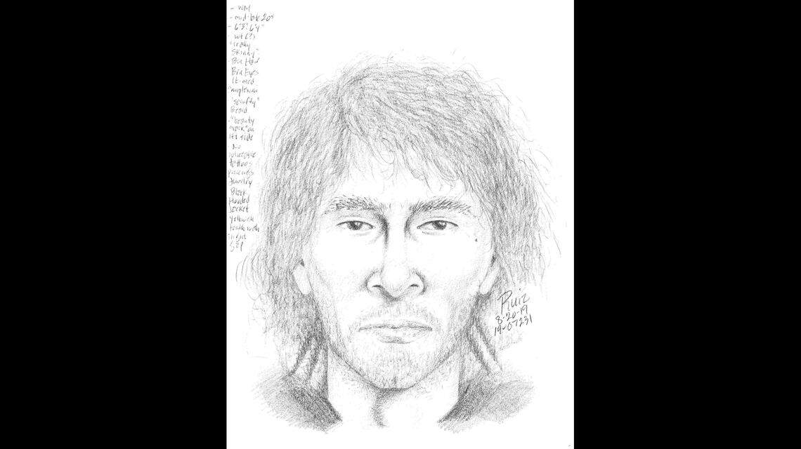 Deputies released this sketch of a man suspected of trying to grab a 13-year-old middle school girl near Felton, California, on Monday.