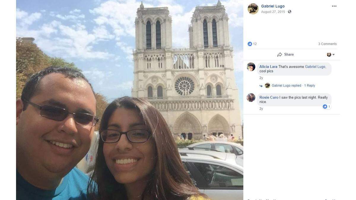 Elizabeth Lugo, 31, is pictured with her husband Gabriel Lugo, of Katy, Texas.