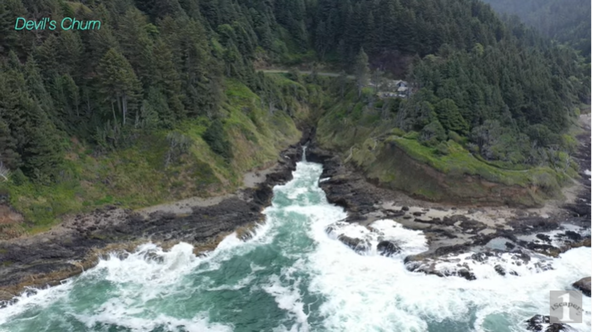 A California man attempted to jump Devils Churn gully and fell into the ocean, Oregon State Police said.