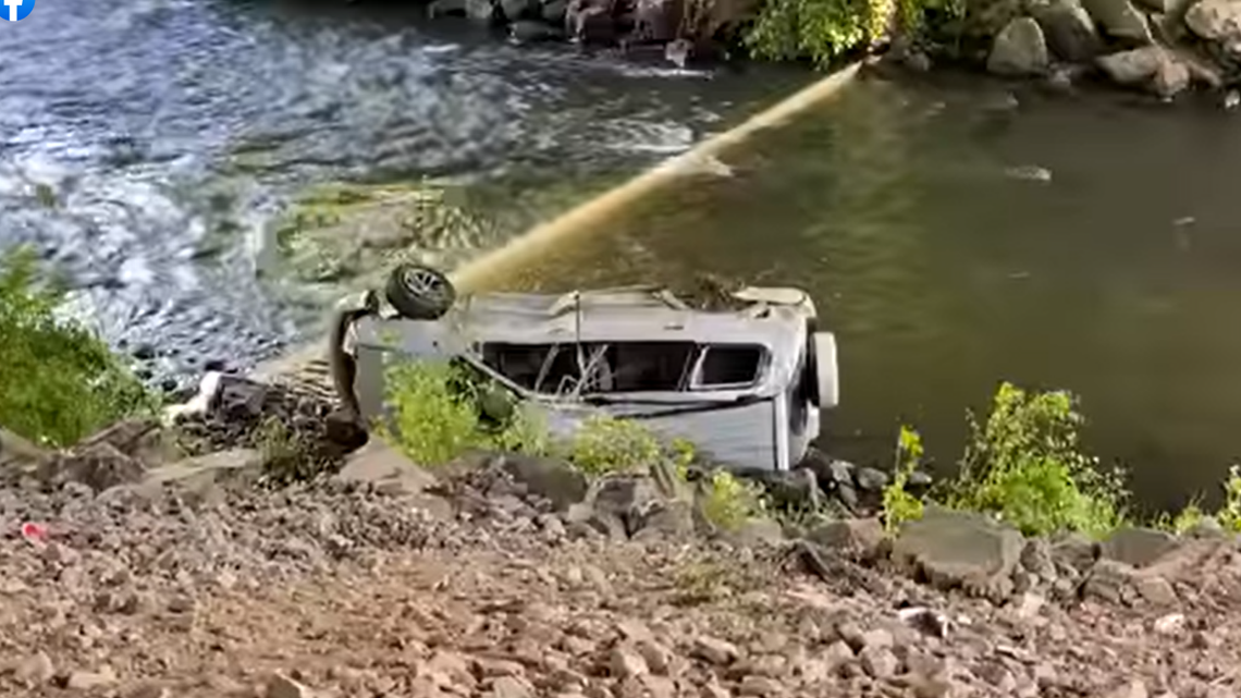 Nine teens were in an SUV when it rolled over an embankment and cascaded toward a creek. Miraculously, they all survived, officials said.