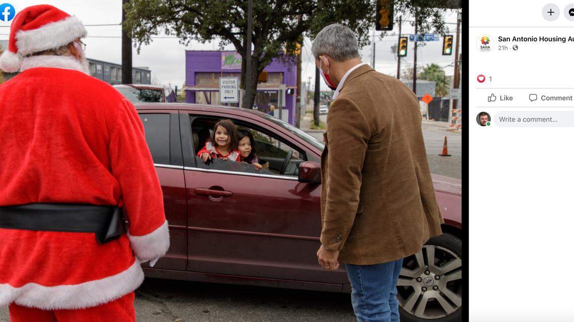 After toys for children in San Antonio, Texas were stolen from the housing authority, the community donated more Christmans gifts to distribute to families. Screengrab from San Antonio Housing Authority.