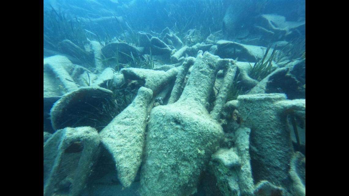 The amphoras were from Rhodes, a Greek island, experts said.