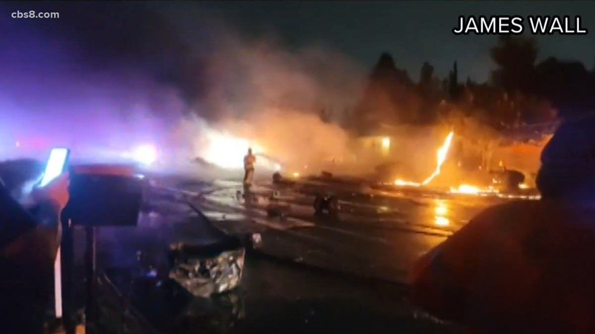 Four people - two pilots and two nurses - were killed when the small jet they were riding in crashed near San Diego.