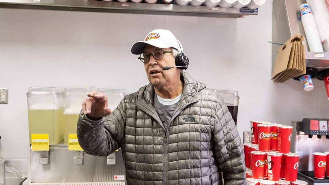Watch comedian Chevy Chase surprise drive-thru customers at Raising Cane’s in SC