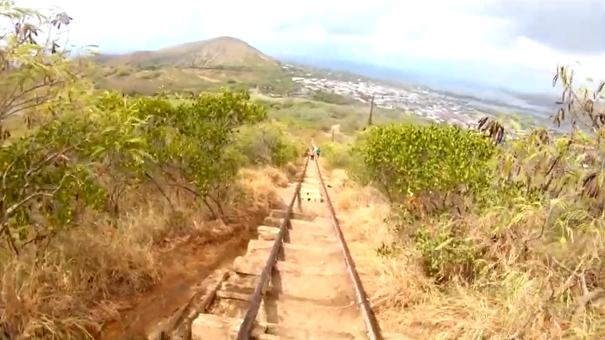 A woman tripped and hurt her ankle while hiking the Koko Crater Trail, fire officials said.