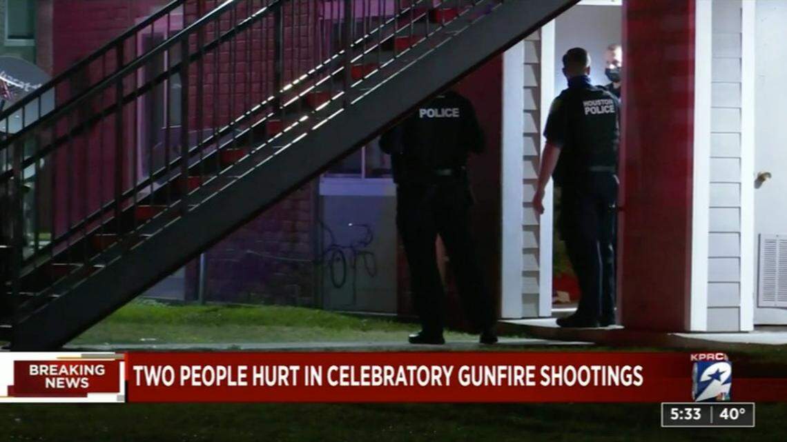 An 8-year-old boy was hit by celebratory gunfire on New Year’s Eve in Houston, Texas, police say. Screengrab from KPRC.