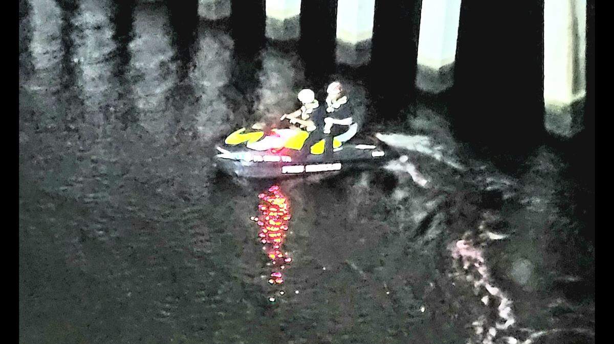 A driver who was ejected in a crash jumped into a river to avoid being struck by an oncoming car, according to Florida rescuers.