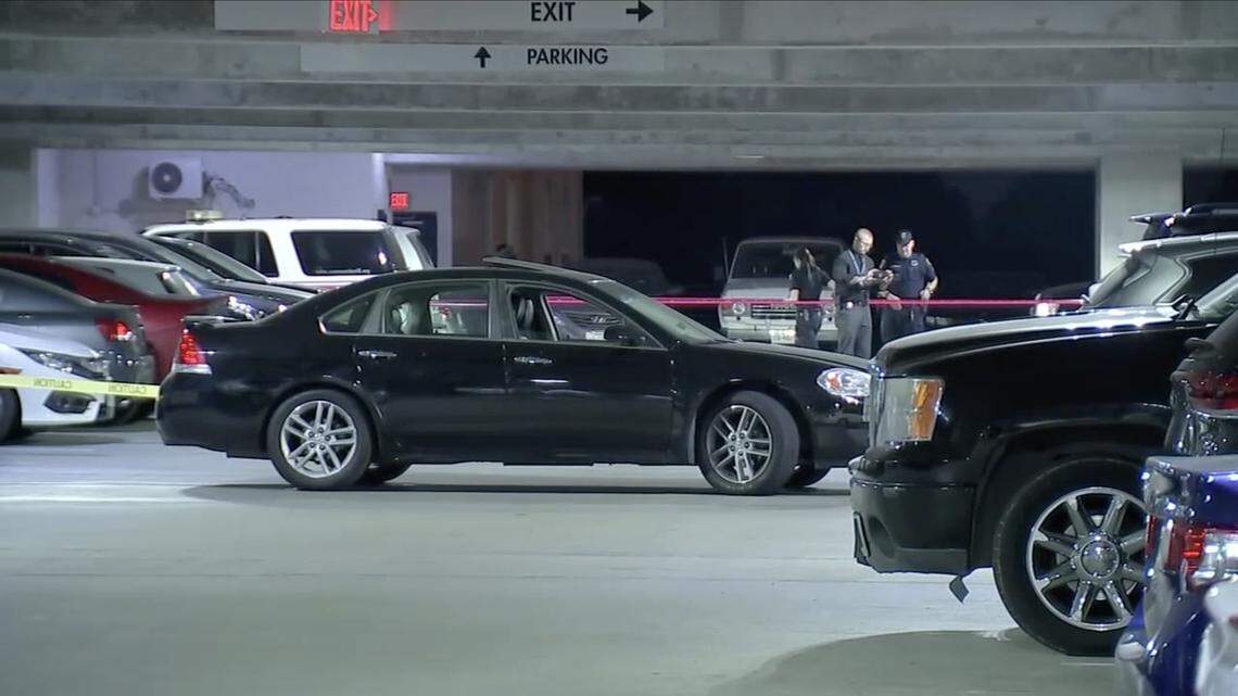 Houston authorities investigate the April 30 shooting death of Sam Kyle James, 31, at an apartment complex parking garage.