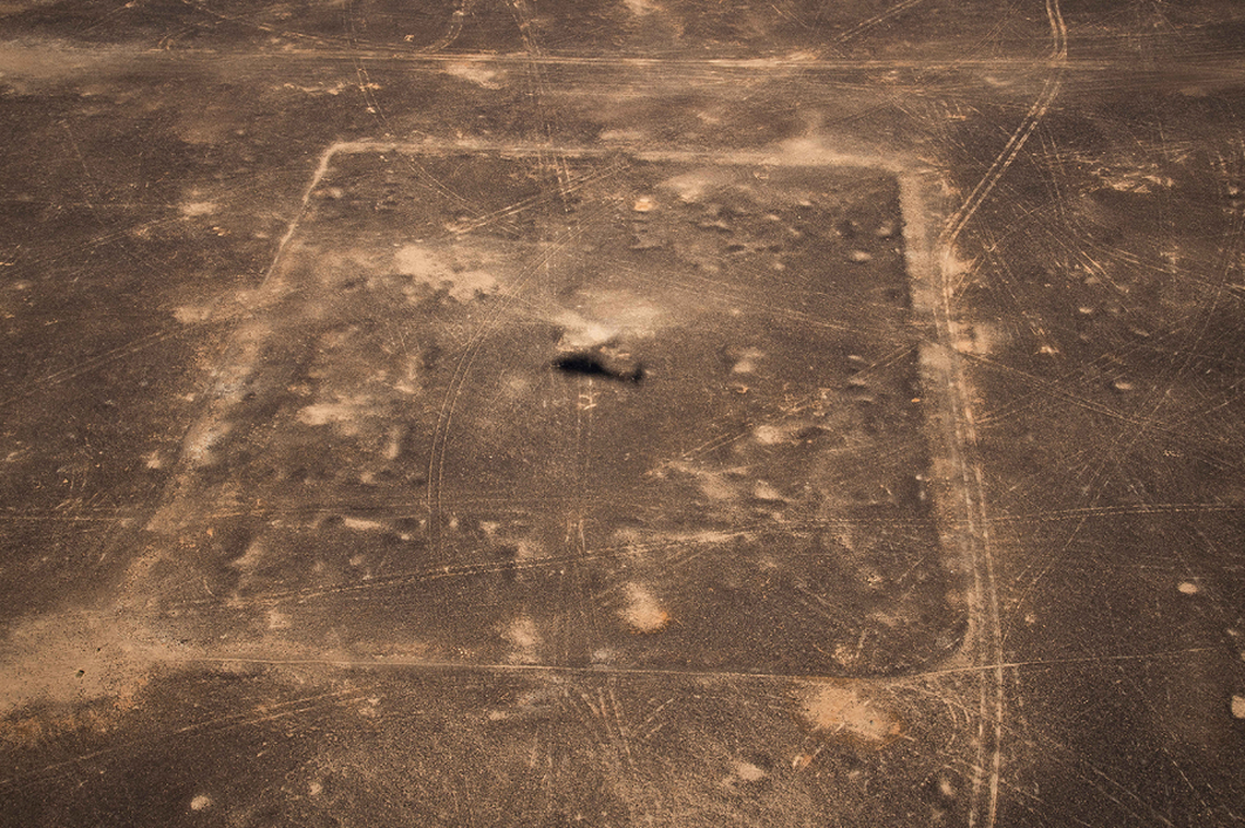 Aerial view of the western camp