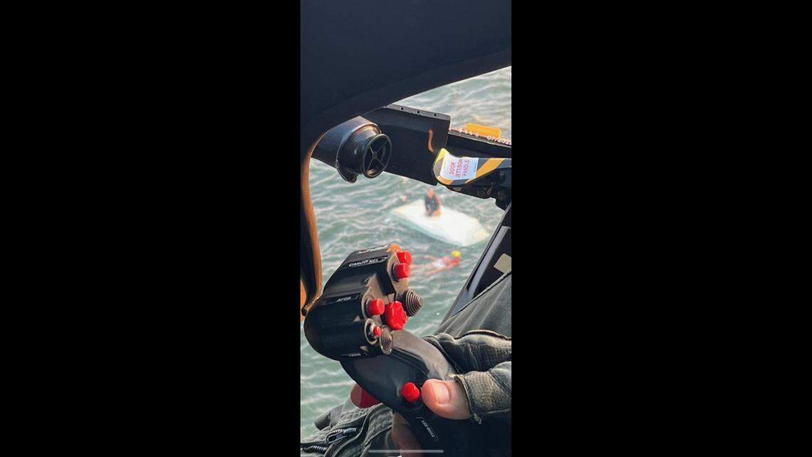 The two boaters were found with their capsized boat off the coast of Jekyll Island, Georgia.