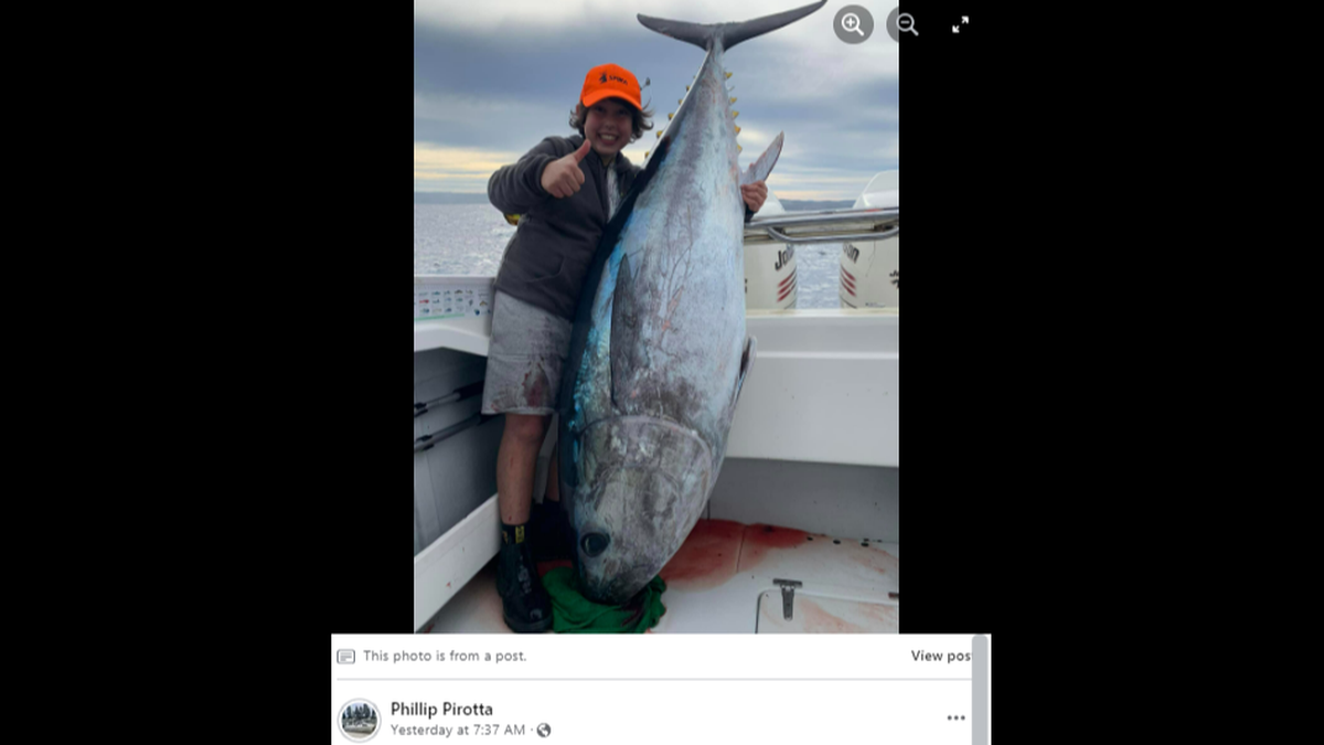 Jakim Azzopardi reeled in a nearly 260-pound tuna in Australia.