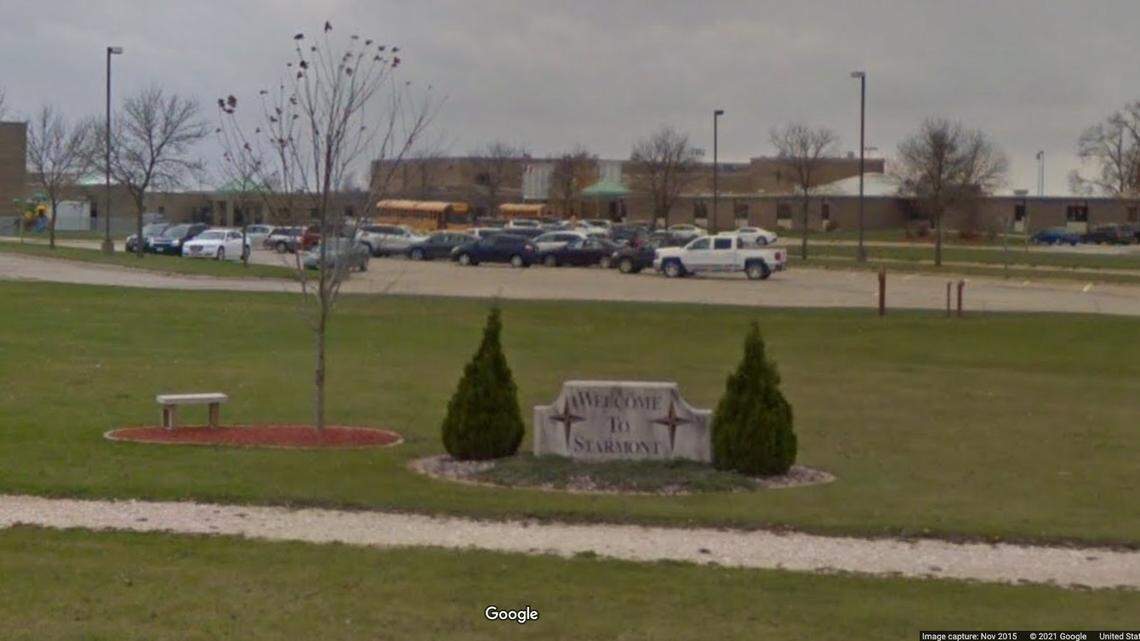 Anita Smith, a Starmont Community School District teacher, was charged with assault after biting a student during class, the Fayette, Iowa, County sheriff says. Screengrab from Google.