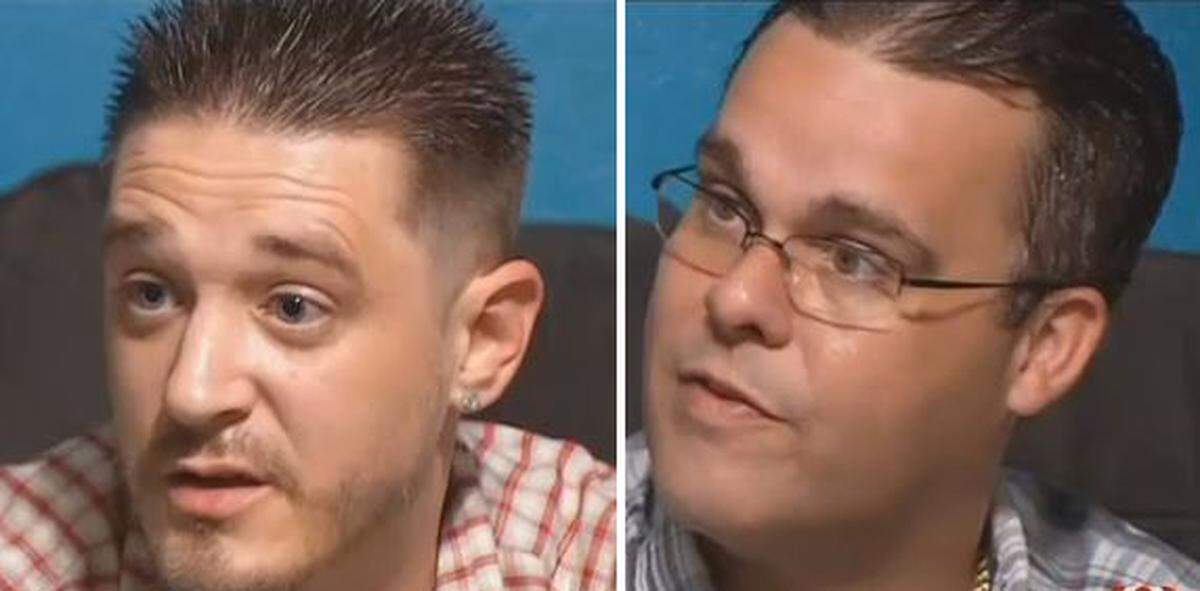 Russell Goodwin, left and Jeremy Thomas are the two Oklahoma dads who run "Oklahoma Pedophile Prevention."