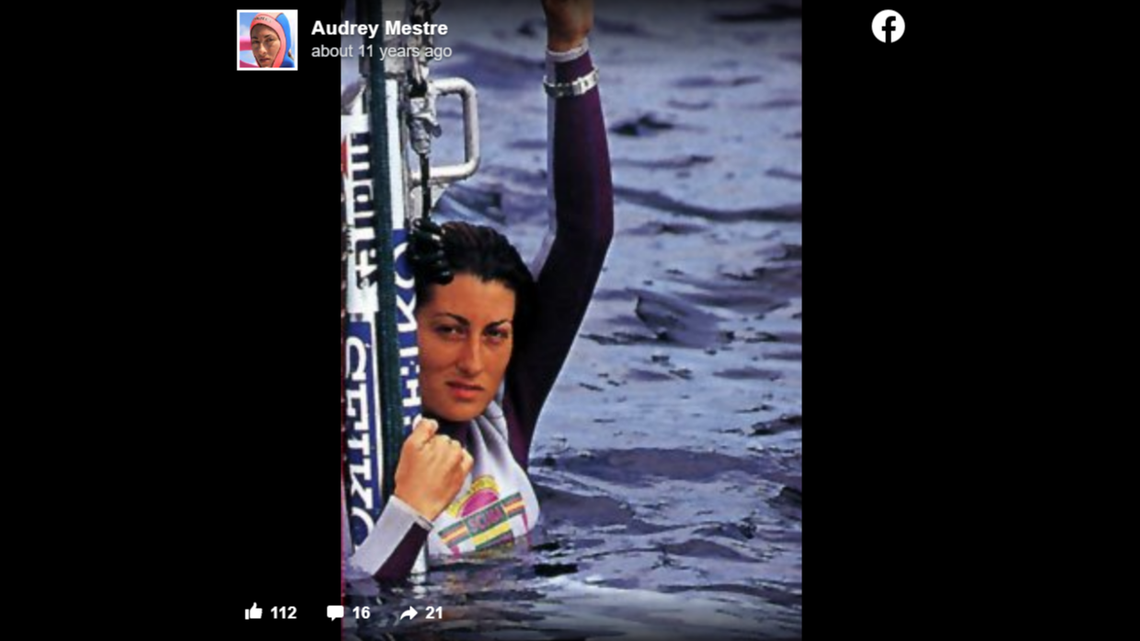 Audrey Mestre was a world champion French free diver who died while trying to break a world record in 2002. Her husband, Pipin Ferreras, is suing Netflix over a movie he says falsely implies he killed her.