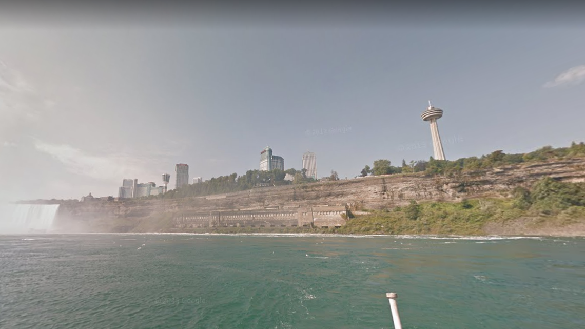 A mother and her 5-year-old son fell 90 feet after jumping from a ledge near Niagara Falls, New York officials said.