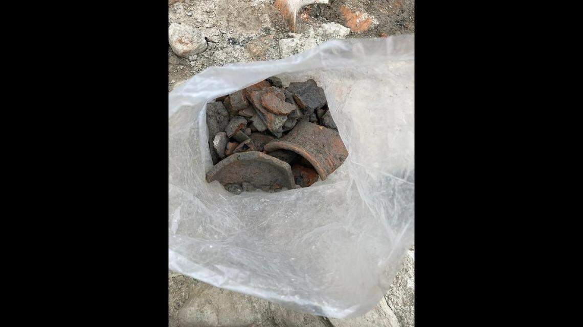 The ancient stove is about 2,000 years old.