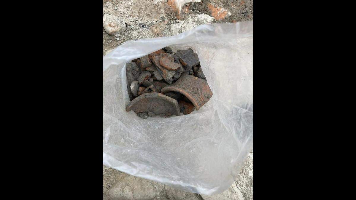The ancient stove is about 2,000 years old.