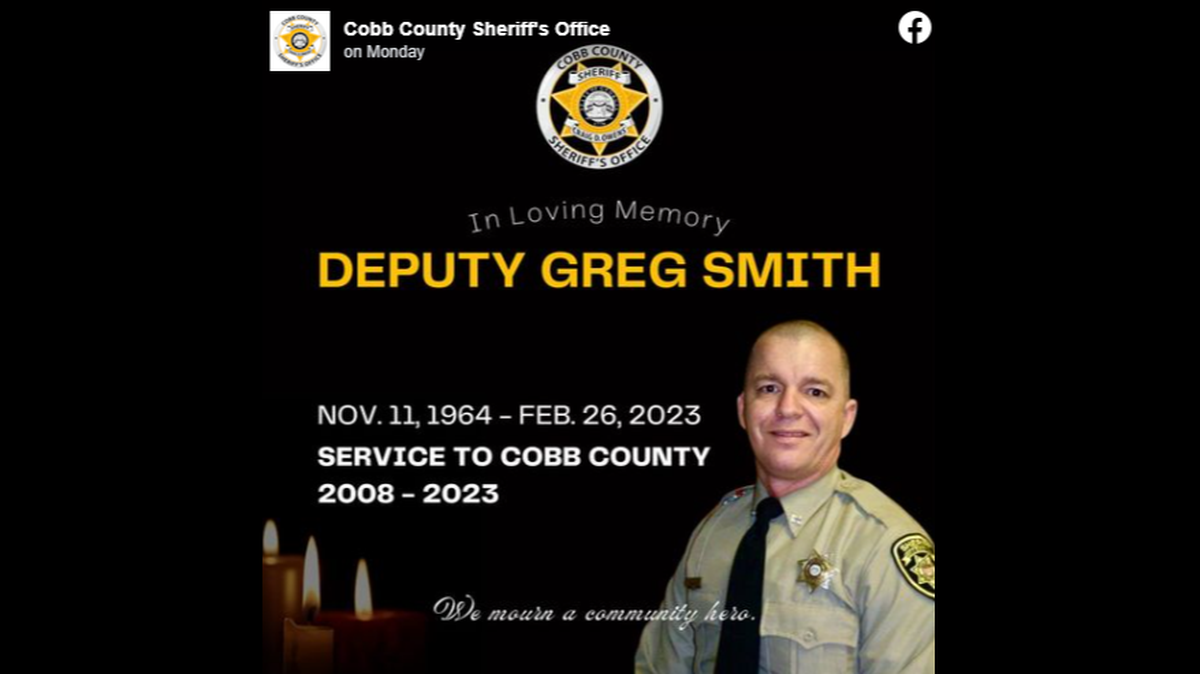 Deputy Gregory Smith joined the Cobb County (Georgia) Sheriff’s Office in 2008 and served for 15 years.