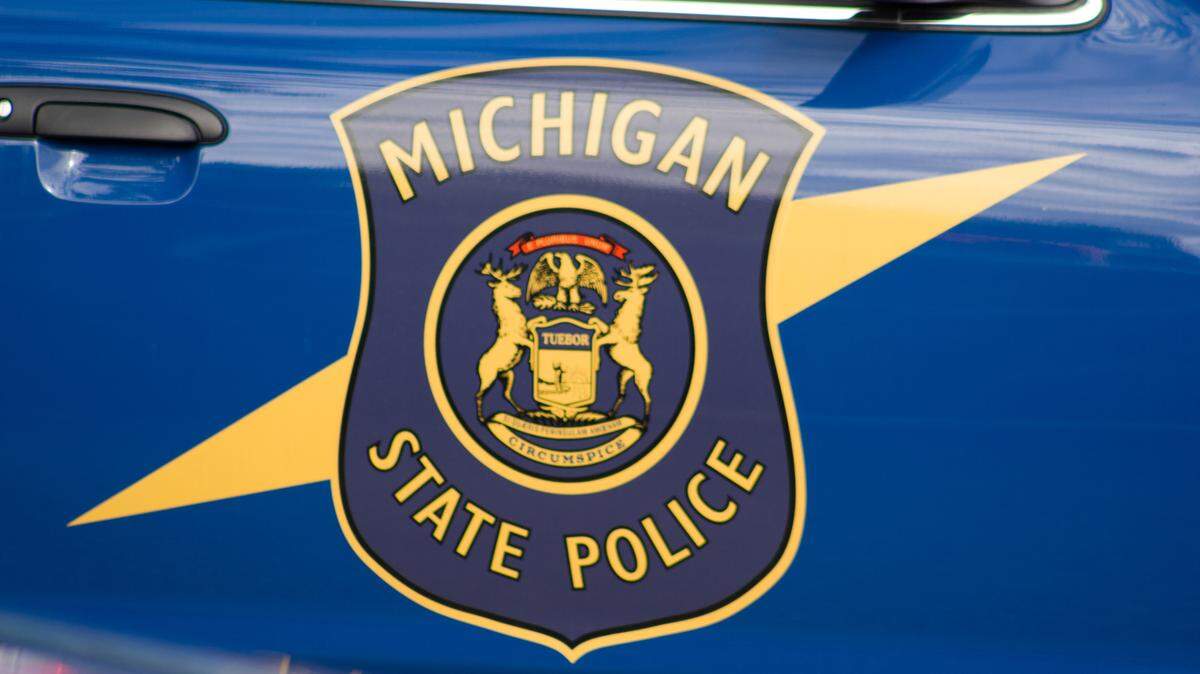 A Michigan State Police trooper was exposed to fentanyl after adjusting his mask during a traffic stop and another officer administered Narcan, officials say. Photo from Michigan State Police.