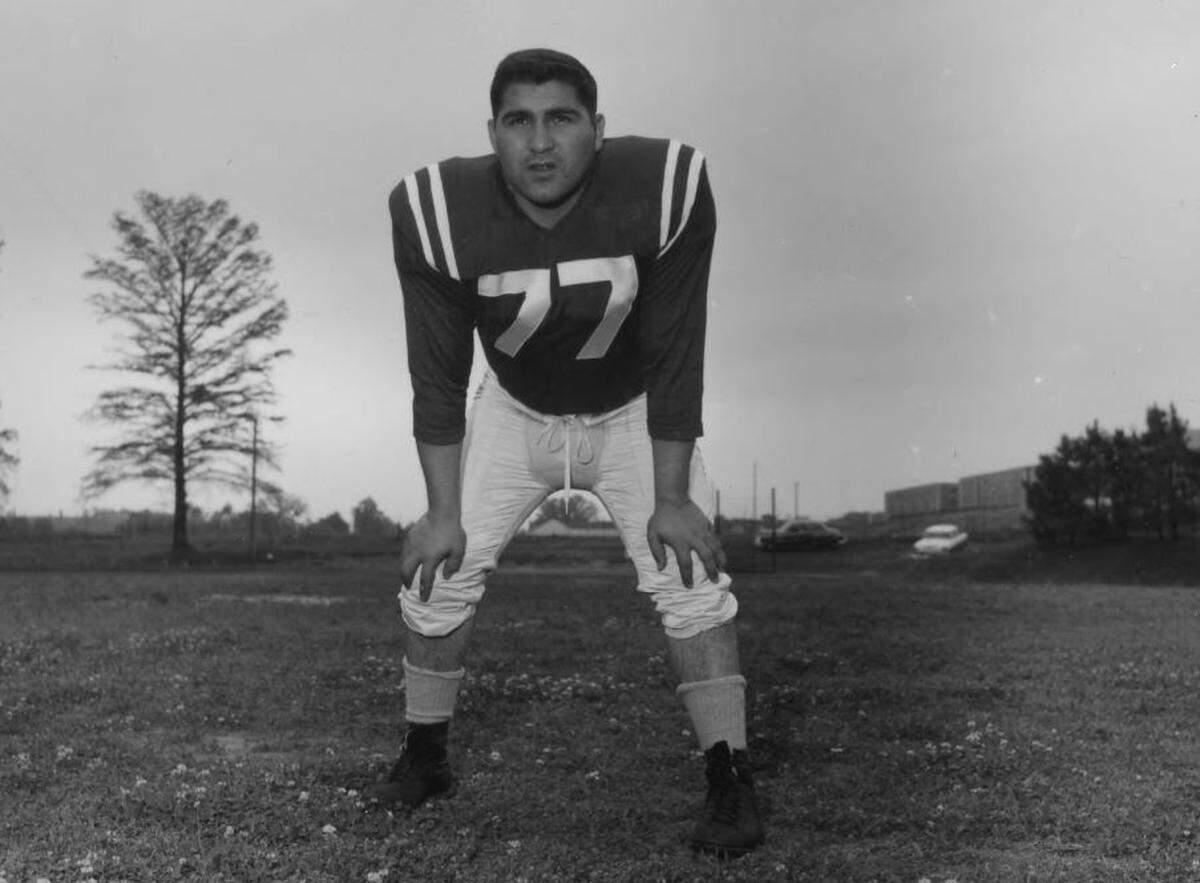 Harry Galifianakis played football at North Carolina State University in the 1960s