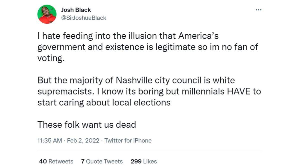 Joshua Lipscomb, a Nashville firefighter, is suing the fire department after he said he was suspended for calling city council members white supremacists in a tweet. Lipscomb is also a comedian who goes by the stage name Josh Black, which is the account he used to send the tweet.