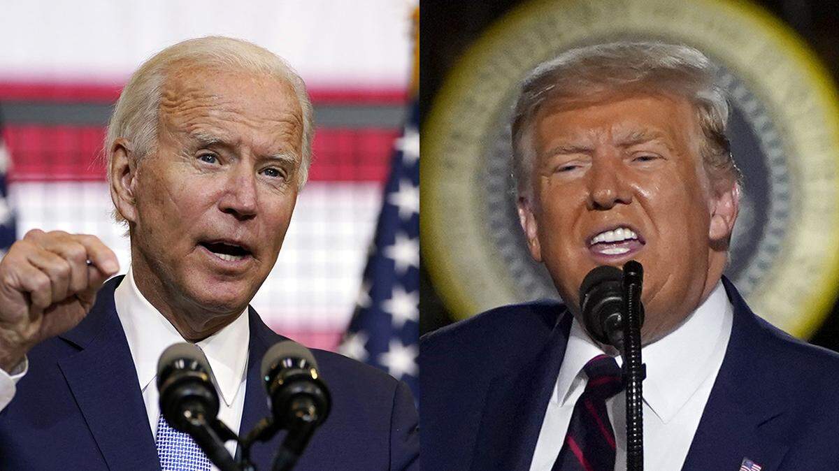 Former Vice President Joe Biden and President Donald Trump 