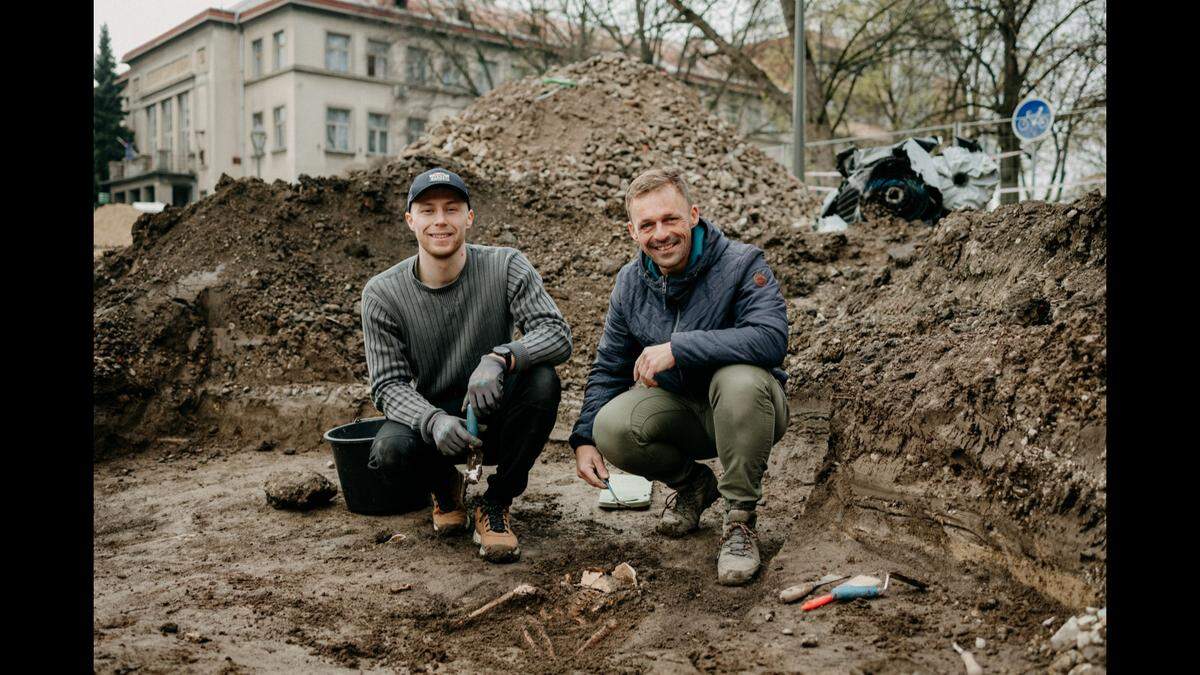 The parking lot was made of stone pebbles, archaeologists said.