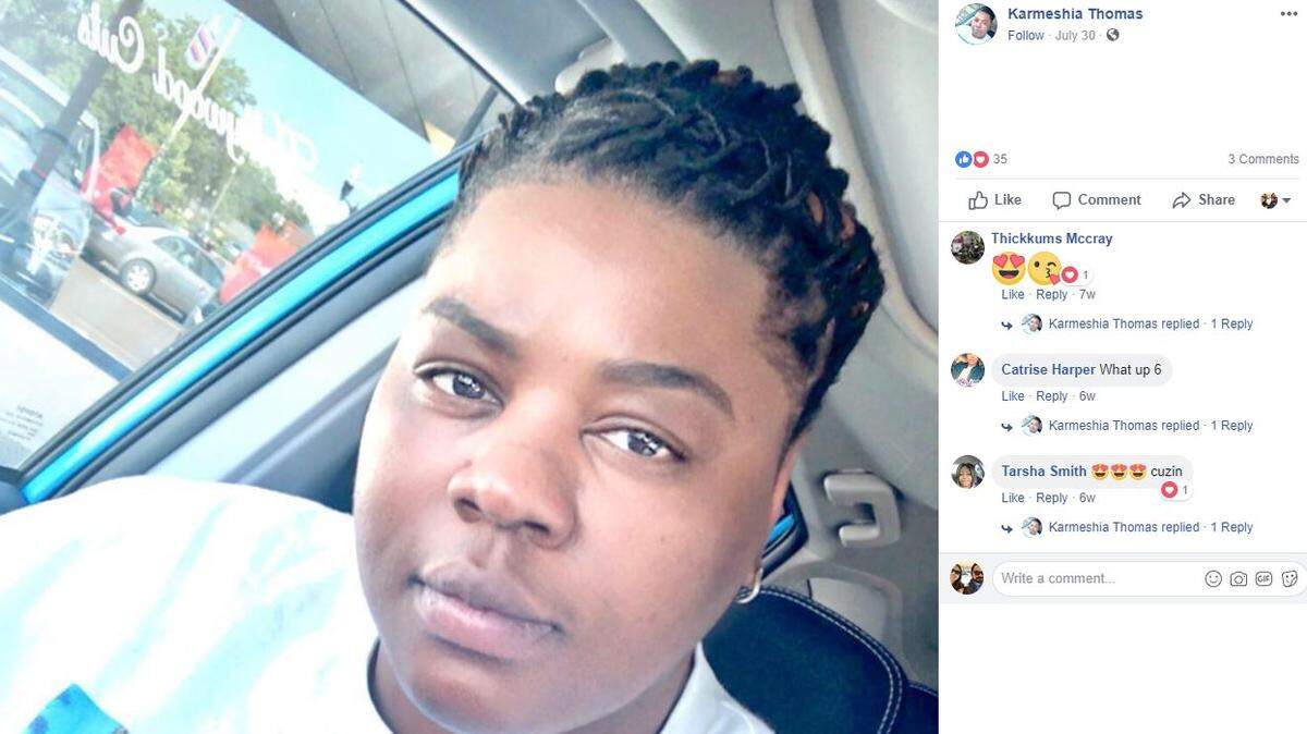 Karmeshia Thomas, 25, was found dead inside an 18-wheeler that had been parked in a paid space at a New Orleans truck stop for several days.