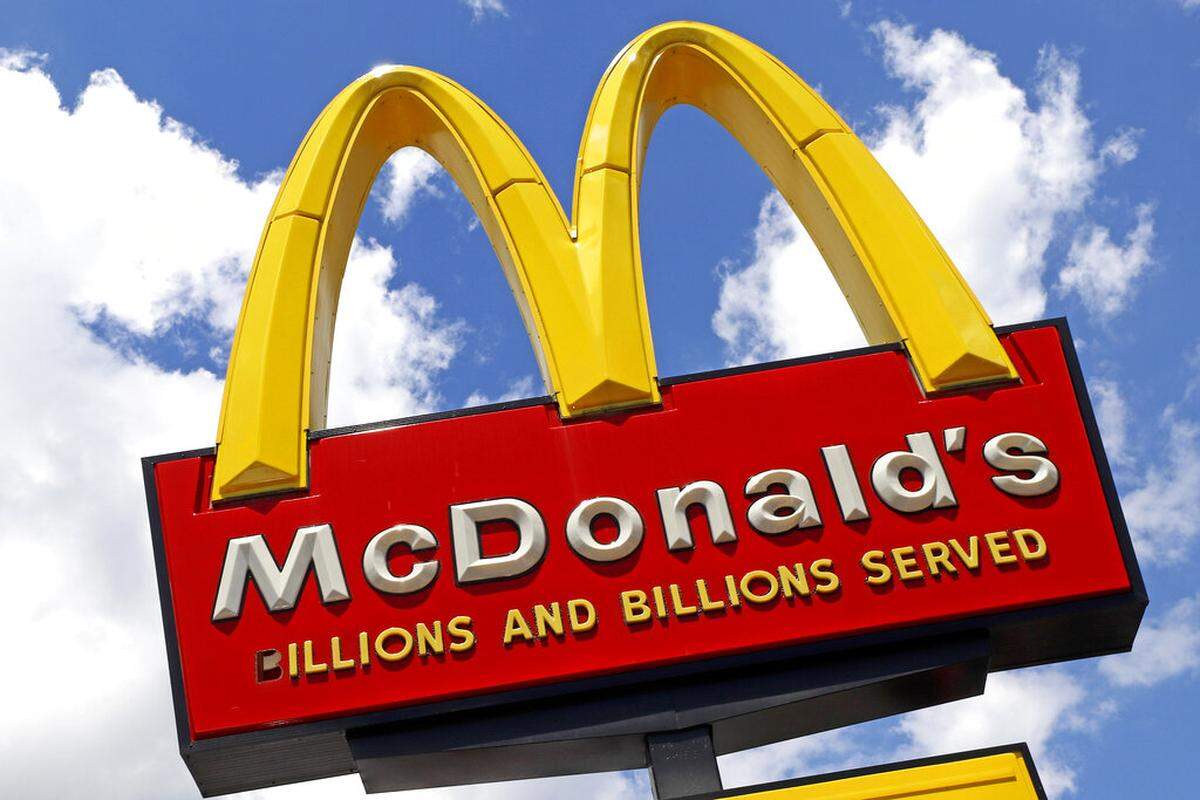 FILE - This June 25, 2019, photo shows the sign outside a McDonald’s restaurant in Pittsburgh. The chain just brought back an updated menu item, a Danish, for a limited time. (AP Photo/Gene J. Puskar, File)
