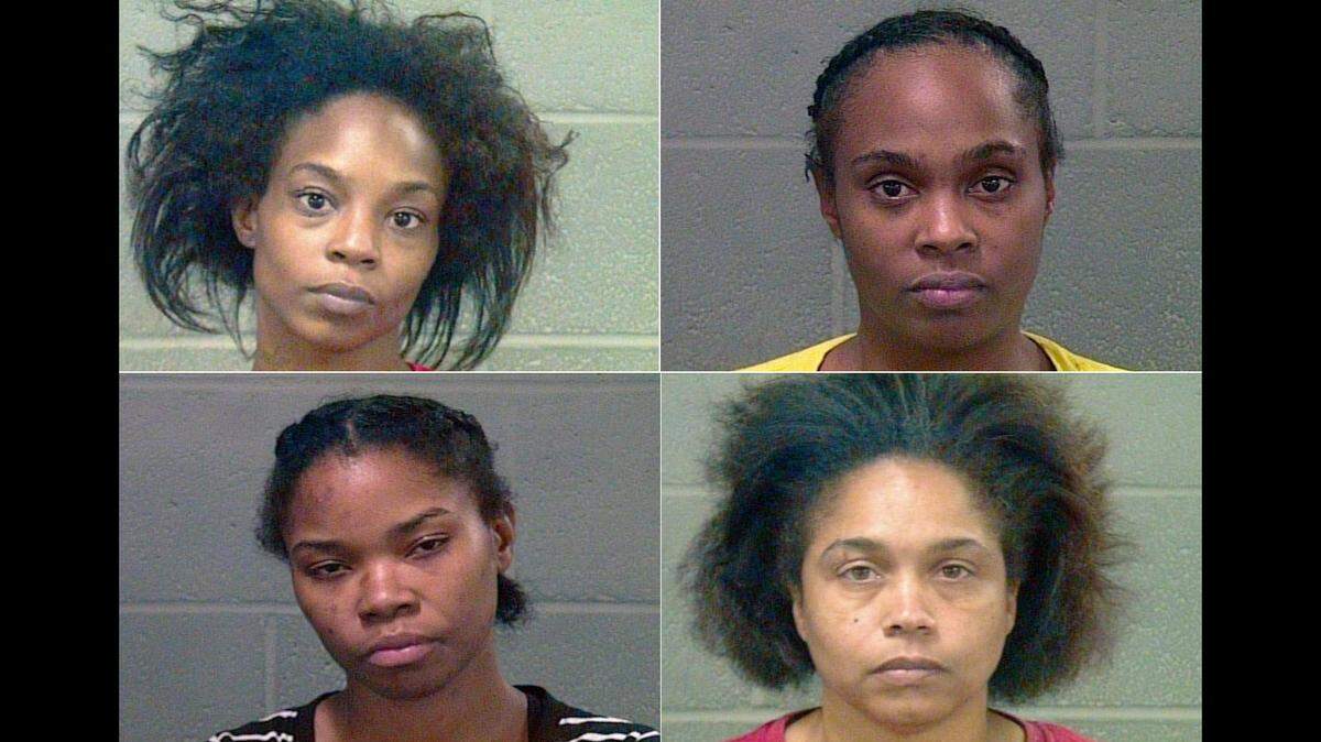 Myra Brooks, 26, reba Brooks, 29, Lisa Bruner, 26, and Rochelle Hopkins, 39, have been charged in what Oklahoma County deputies say was a smuggling scheme to get drugs into the 12th floor of the Oklahoma County Jail.