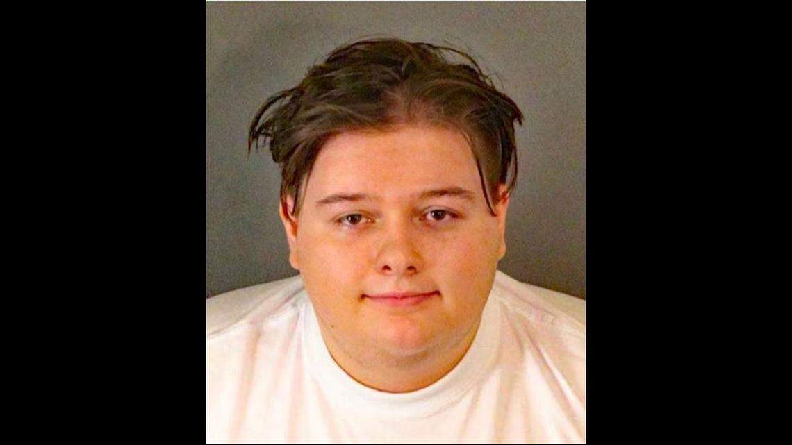 Blake Baldwin, of Riverside, California, faces hate crime and assault charges after police said he followed a delivery driver, swung a hatchet at him and used racial slurs in a road rage incident.