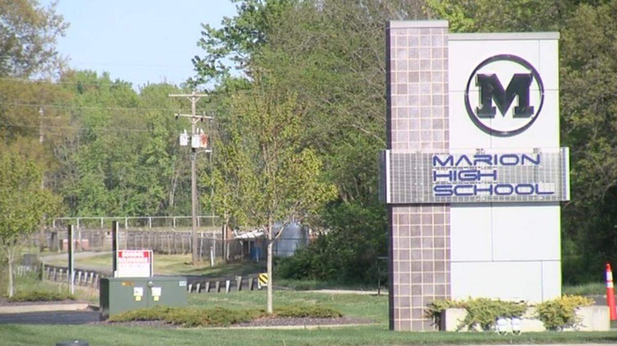 Marion High School in Illinois was evacuated after a caller threatened to bomb the building if the girls ​track coach wasn’t fired following accusations of a racist remark, officials say. Screengrab from WSIL.
