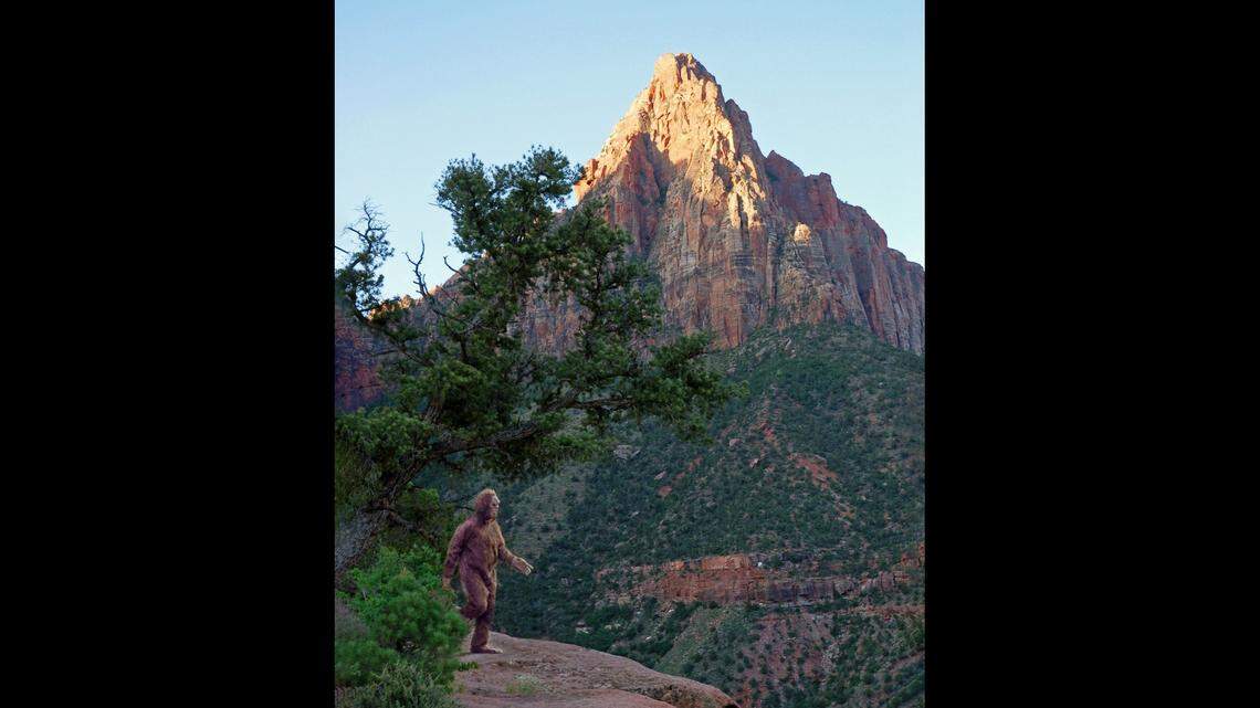 Zion National Park posts photo of Bigfoot for April Fools’ Day.