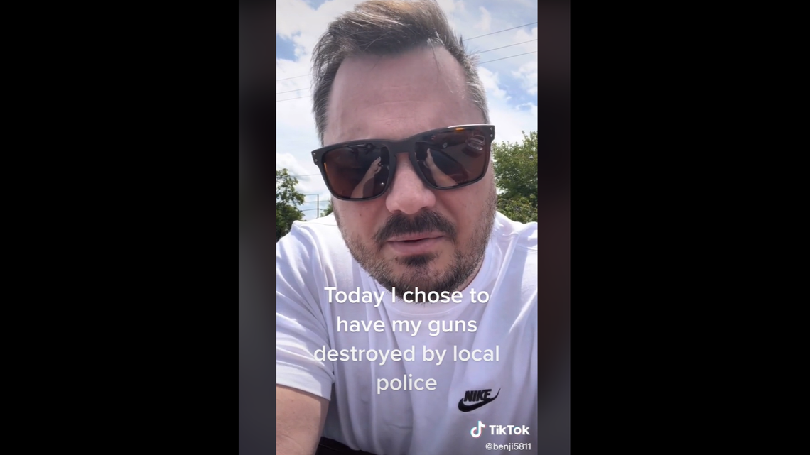 In a widely-viewed TikTok, Ben Beers said he wanted his guns to be destroyed after the shooting in Uvalde, Texas that claimed the lives of 19 children and 2 teachers.