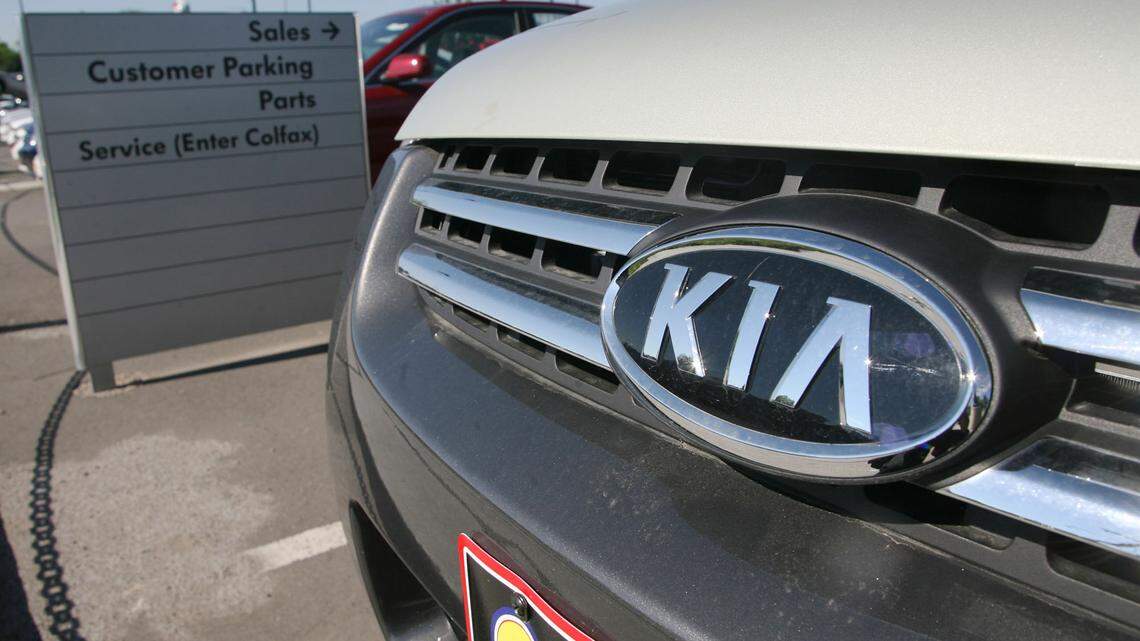 Car thieves have been targeting Kia and Hyundai vehicles thanks to a TikTok trend called the “Kia Challenge,” authorities say. (AP Photo/David Zalubowski)