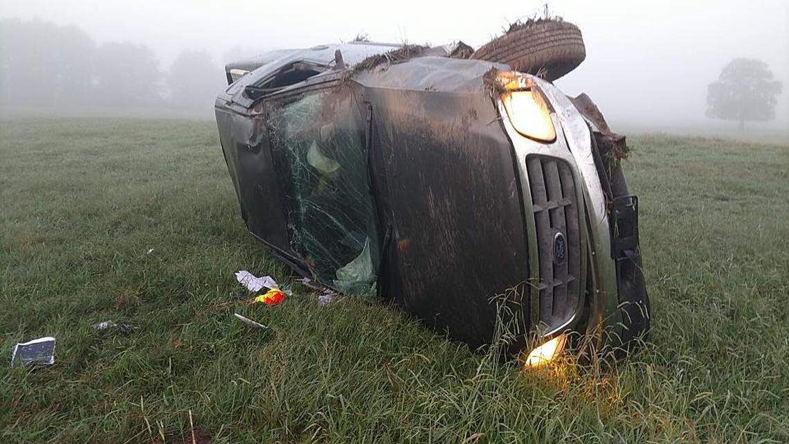 The driver wasn’t seriously injured in the crash, police said.