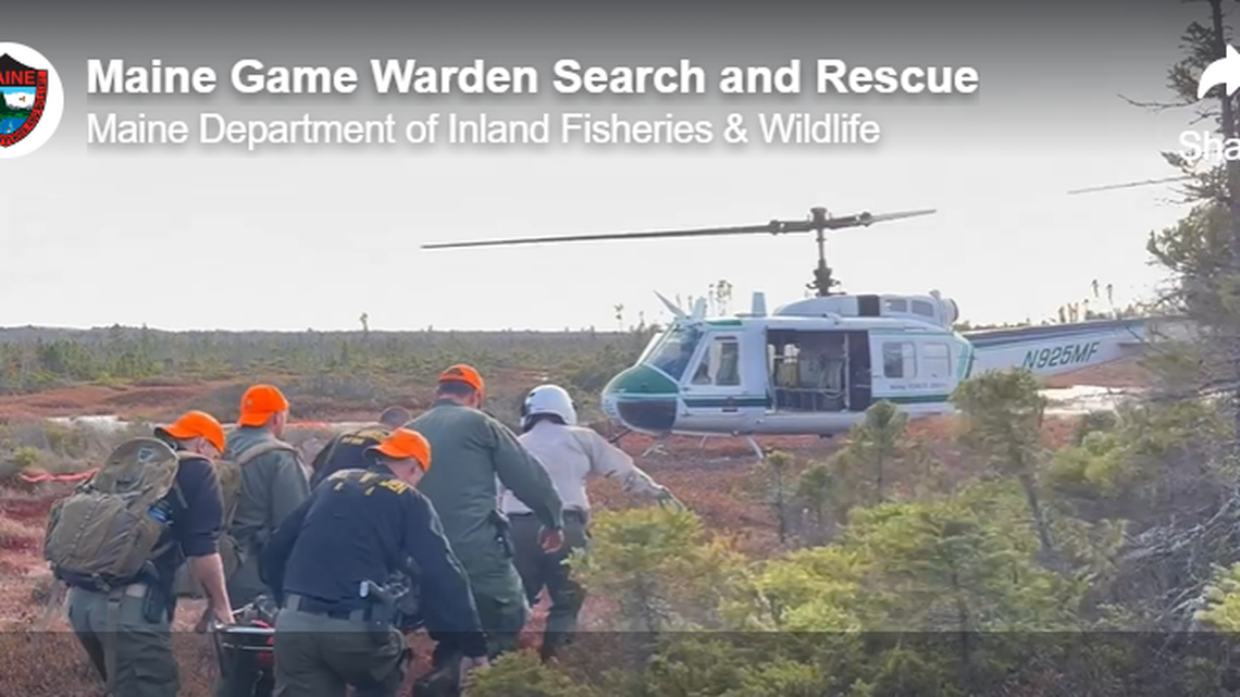 A 74-year-old man was lost in the woods of Maine for 30 hours before being rescued, state officials said.